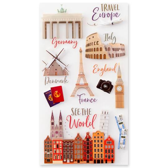 Recollections 10-Piece Europe Stickers - Each
